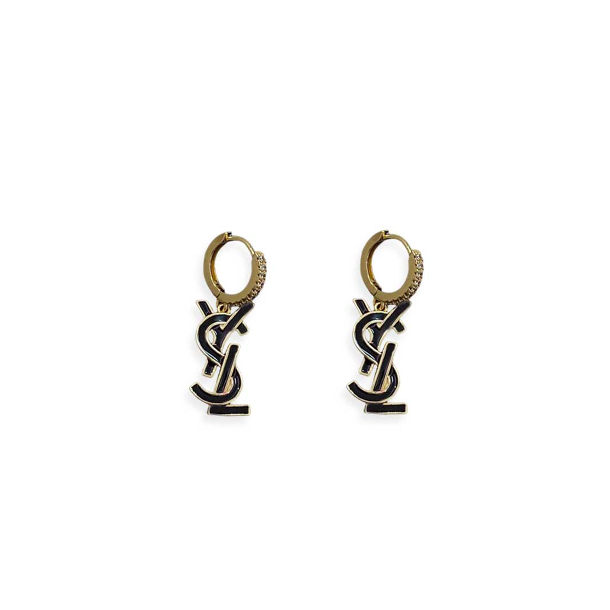 YSL LOGO EARRING 